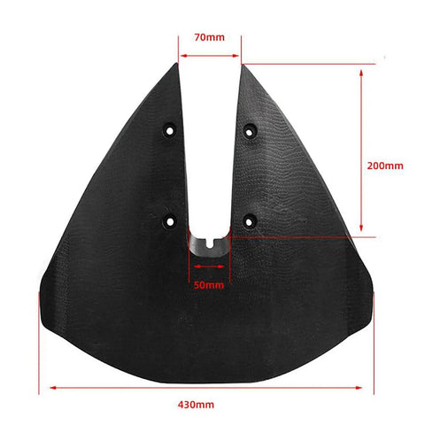 Hydrofoil Stabilizer For 20-300HP Outboard Sterndrive Boats With Durable Black Polypropylene Marine Plate, 14.57 By 16.93 Inch