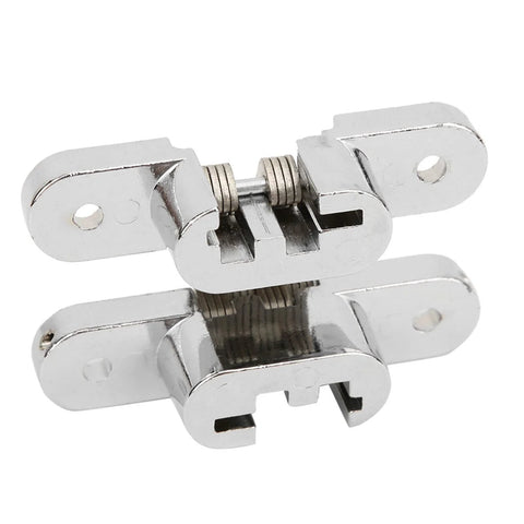180 Degree Zinc Alloy Hidden Door Hinge For Cabinets And Furniture Concealed Cross Hinge No Fuss Install Kit