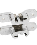 Concealed Cabinet Door Hinge Set, Heavy Duty Zinc Alloy, Silver Finish, Soft Close, Internal Roller Track, Large Size, 2 Units
