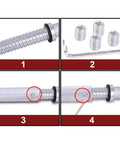 Installation process of Home Gym Dumbbell To Barbell Connector With Ultra Precision Thread in Solid Steel Tube for men
