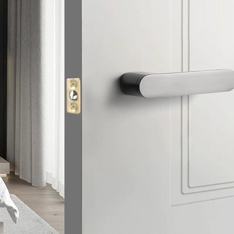 Premium Brass Closet Door Ball Catch Latch 10 Pack installed on door with sleek handle for smooth operation and secure closure.