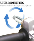 5/8-11 Thread Angle Grinder Extension Shaft For Buffering Pads And Car Polishers, Universal Grinder Attachments Amp Up Reach, Compatibility With Most Angle Grinders, Easy Install, Durable Steel Construction. steel extension shaft attached to angle grinder for car polisher