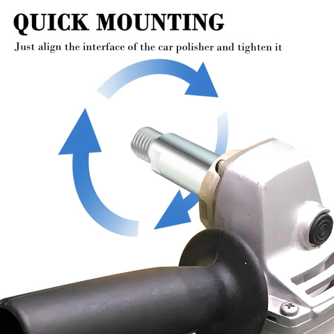 5/8-11 Thread Angle Grinder Extension Shaft For Buffering Pads And Car Polishers, Universal Grinder Attachments Amp Up Reach, Compatibility With Most Angle Grinders, Easy Install, Durable Steel Construction. steel extension shaft attached to angle grinder for car polisher
