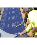 Peel And Stick Roofing Underlayment Ice Dam Blocker Tough As Nails being applied on a sloped roof by a contractor.