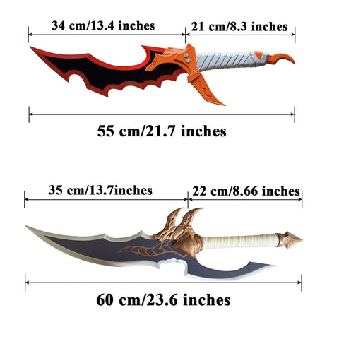Two Piece Metal Sword Cosplay Props Set With Hanging Display Board Wall Mount Display Knight Killer Theme All Metal Swords
