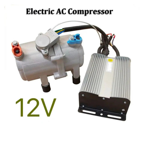 Slap On That Cool With This Direct Fit 12V Electric Air Conditioning Compressor For Cars Trucks And Motorhomes That Drops Scorching Cabin Temps In Short Order, aluminum housing, 12V, compact design.
