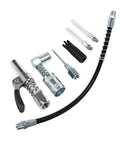 Grease Gun Accessory Kit With Needle Dispenser 90 Degree Coupler 12 Inch Hose Fitting Cleaner for auto and industrial maintenance