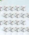 Bulk 100/200 Piece Shelf Brackets Glass Support Clamps Zinc Alloy Wall Mounts for Shower Rails Displayed in Rows