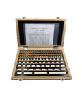 112 Piece Ceramic Rectangular Gauge Block Set Grade Zero Dead Nuts Precision Calibration Kit For Micrometer And Caliper Inspection in wooden case.