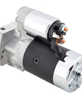Beefy High Torque LS Mini Starter with clockable design, billet mounting block, and steel gears for 4.8 5.3 6.0 6.2L LS engines.