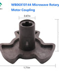 Microwave Turntable Motor Coupler Replacement For GE DVM1850DM And EMO4000J Series Ovens Fits EMO4000JCC01 02 03 04 And DVM1850DM BB WW Models Replacement Part With Easy Install And Durable Construction For Reliable Even Heating, 1.71in