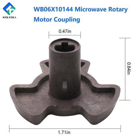 Microwave Turntable Motor Coupler Replacement For GE DVM1850DM And EMO4000J Series Ovens Fits EMO4000JCC01 02 03 04 And DVM1850DM BB WW Models Replacement Part With Easy Install And Durable Construction For Reliable Even Heating, 1.71in