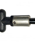 Pull Pin Spring Loaded Plunger With 0.5 Inch Diameter Weld On Steel Barrel 1 Inch Diameter By 1.5 Inch Length Hard Plastic T Handle Knob