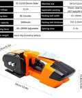 Battery Powered Handheld Strapping Machine Automatic PP PET Banding Tool Adjustable Tension Up To 2800 N shown in orange color.