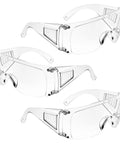 Shop Grade 3 Pack Clear Safety Glasses Heavy Duty Wraparound Protective Eyewear With Premium Polycarbonate Shields. 