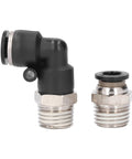 Check Out This Badass Pneumatic Fittings Kit With Push Lock Air Hose Connectors That Crush High Pressure Up To 145Psi For All Your PU PA PE PVC Pipes In Dope Industrial Setups Today, black elbow fittings