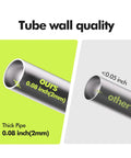 Tube wall comparison showing Top Tier Heavy Duty Stair Handrail Kit 30 Inch Stainless Steel 304 Wall Mount Grab Railing thickness.