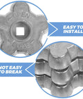 Gas Valve Handle Replacement Handwheel Set Built Tough Aluminum Alloy Hex Grip Knob For Cylinder Valve Control Anti Slip