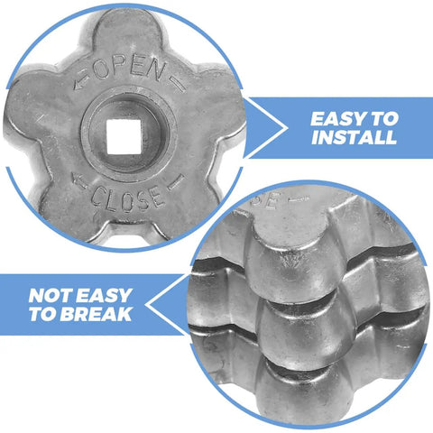 Gas Valve Handle Replacement Handwheel Set Built Tough Aluminum Alloy Hex Grip Knob For Cylinder Valve Control Anti Slip