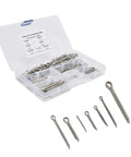 175Pcs Cotter Pin and Metal Clip Fastener Kit for Cars and Machinery Workshop in open case, showing 6 common sizes, rustproof steel