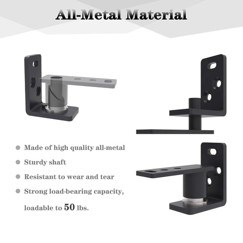 Beefy All Metal Gravity Door Hinge With Adjustable Opening Angle And Automatic Closing Two Way Swing Pivot For Coffee Doors Wooden Doors And Folding Doors Black 1 Pack Heavy Duty Door Hardware