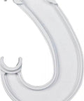 Close-up of white Hanging Rod Support Three Quarter Inch SuperSlide Bracket for Wire Shelves Snap On No Tools Required Installation.