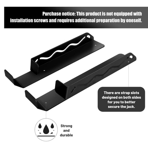 Tough As Nails Wall Mount Floor Jack Stand Rack Garage Tool Storage Organizer Universal Fit Hydraulic Jack Holder solid steel brackets with strap slots