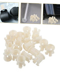 Twenty Durable Plastic Caster Socket Sleeves Fit Tight Inside Chair Feet To Crush Those Pesky Wobbles And Keep Your Furniture Rolling Smooth Around The Neighborhood, beige plastic inserts for chair feet repair.