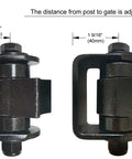 Heavy Duty Weld On Gate Hinges Pair With Sealed Bearings Built Tough Adjustable Yoke Pivot For Large Iron And Steel Gates Support Up To 1100lbs Per Pair Easy Install For Driveways And Security Gates, black steel hinge pair 30mm and 40mm adjustable gap