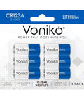 High Capacity Cr123A 3V Lithium Battery 6 Pack Heavy Duty Non Rechargeable Cells in original packaging for smoke alarms and flashlights