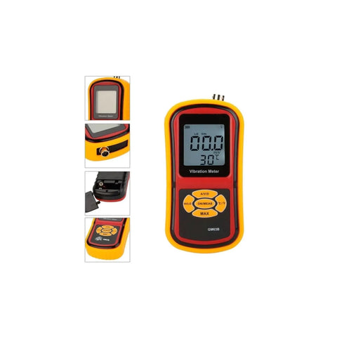 Built-In Probe Vibration Meter With One-Hand Operation For Motors Pumps And Fans Measures Acceleration Velocity And Displacement With No-Fuss Real-Time Readouts On A Large Backlit LCD For Quick Industrial Maintenance And Vibration Analysis, handheld