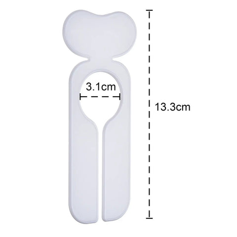 White 20 Pack Closet Dividers For Hanging Clothes With Marker Pen Organization Labels, 13.3cm height, 3.1cm hole diameter