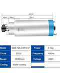 Water Cooled CNC Spindle For Engraving Machines With ER32 Chuck D125mm 24000 RPM 5.5kW 220V metal housing