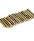 Pro Grade 80 Pcs Dowel Screws Set M5 Double Ended Hanger Bolts Zinc Plated Iron For Furniture Assembly And Repairs Multi Size Kit From 25mm To 50mm Built Tough For Woodworking displayed in a row