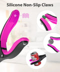 36-inch pink foldable reacher grabber tool with 360° rotating jaw and two magnets