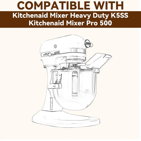 Heavy Duty Stand Mixer Slider For K5SS And Pro 500 Series Stable Glide Accessory illustration of mixer compatibility