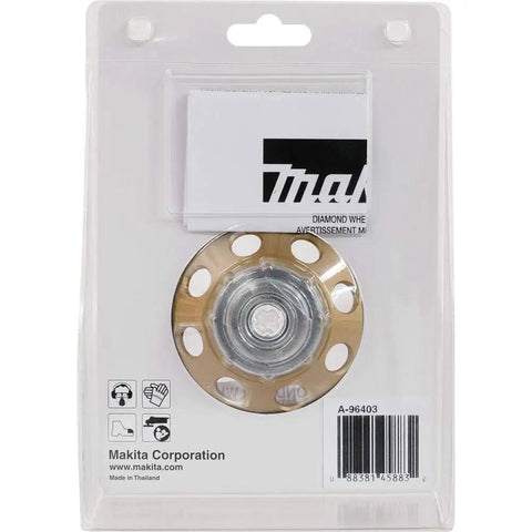 Low Vibration Diamond Cup Wheel 4.5 Inch Turbo Rim 8 Segment packaging showing back view with label and barcode.