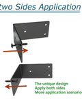 Built Tough L Bracket For Raised Garden Beds And Wood Projects, Stainless Steel Black Corner Braces with dual side screw holes