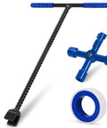 17 Inch Water Meter Key With Reinforced Steel T Handle And 4 Way Spigot Selector Pro Grade Garden And Plumbing Tool shown
