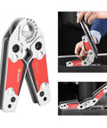 Heavy Duty Adjustable Welding Magnetic Clamp For Pro Construction Work, 20 To 200 Degree Holder in use on steel plate.