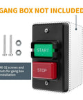 Dual Voltage Paddle Switch For Woodworking Tools 120 To 230V 28 Amp Single Phase On Off With Screws For Gang Box Replacement