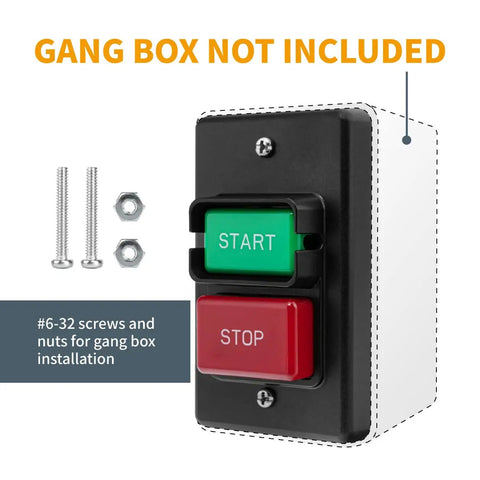 Dual Voltage Paddle Switch For Woodworking Tools 120 To 230V 28 Amp Single Phase On Off With Screws For Gang Box Replacement