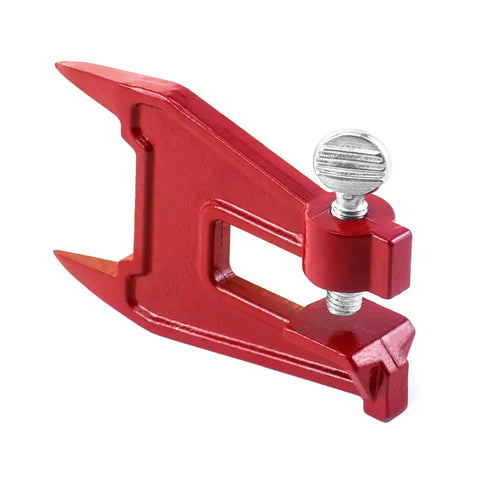 Stump Vise For Chainsaw Sharpening, 2 Pack Filing Vise Set, Adjustable Saw Chain Sharpening Clamp in red color, side view