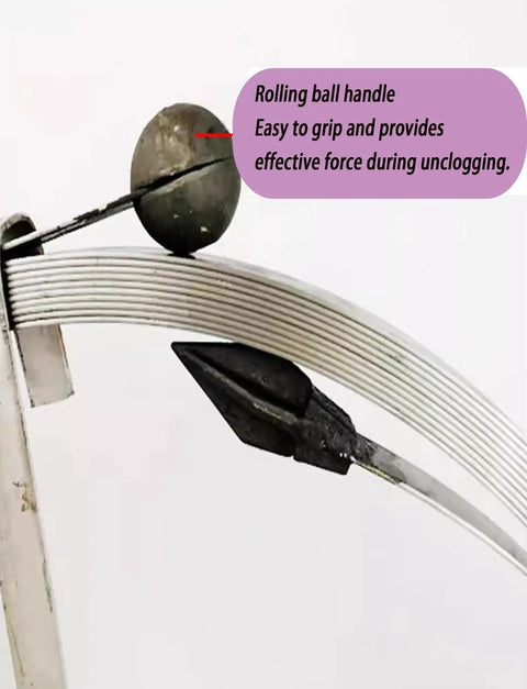 That Bad Boy Heavy Duty Manual Drain Auger shows rolling ball handle and root cutter cable designed for effective clog removal.
