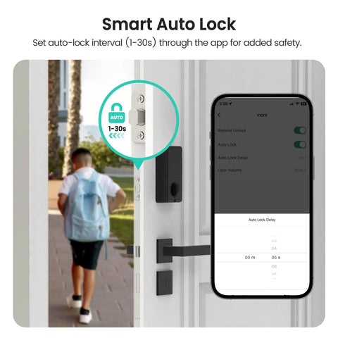 Smart Door Lock With WiFi And Bluetooth Gateway, No Keys Needed Keyless Entry With Code, Fingerprint And Keypad Deadbolt For Front Door