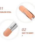 Marine Stainless Rope Needle Splicing Tool With Steel Spike And Ergonomic Plastic Handle, orange cap, stainless steel body