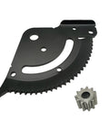 Metal Steering Sector UC14592 with Pinion Gear for John Deere GX26220 D-series, two-stage snowblower setup