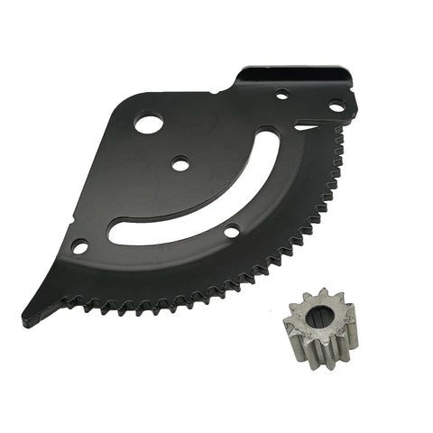 Metal Steering Sector UC14592 with Pinion Gear for John Deere GX26220 D-series, two-stage snowblower setup