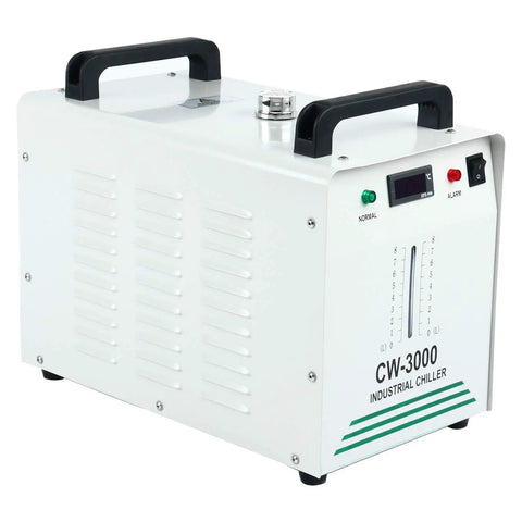 Industrial Heavy Duty Water Chiller CW 3000 For Laser Engraving Machines 110V 9 Liter Capacity Thermolysis Type Cooling System