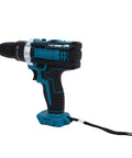 Tough As Nails 21V Cordless Drill Driver With Heavy Duty Brushless Motor side view with quick lock chuck and ergonomic handle.